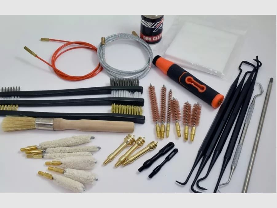 DOUBLE ALPHA Reinigungsset/Schnellreiniger Reinigungsset Kurz-&Langwaffe komplettes Set .22-.45