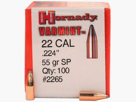 .224 Proiettili Hornady SP 55 gr VE100