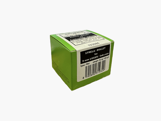 PALLE DA RICARICA – SELLIER & BELLOT – 9mm LUGER / Subsonic FMJ 9,0g | 140grs | (100PZ) -103095