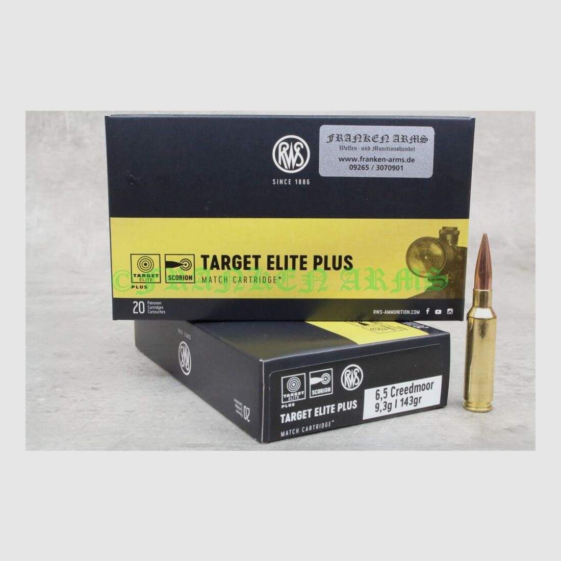 RWS Target Elite Plus 6,5 Creedmoor 143gr. 9,3g 20 Stück Staffelpreise