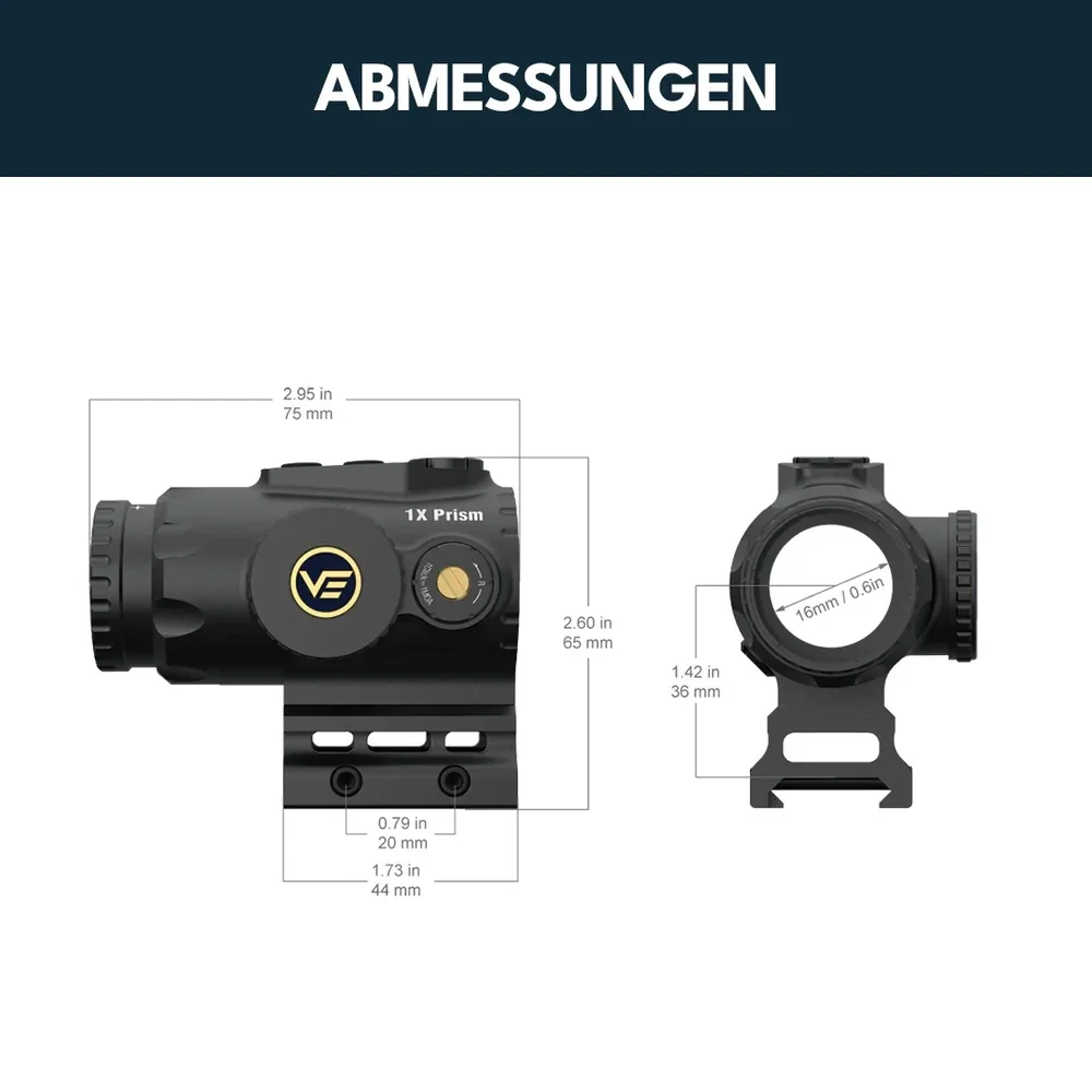 Vector Optics SCPS-M01 Paragon 1x16 Micro Prism Scope