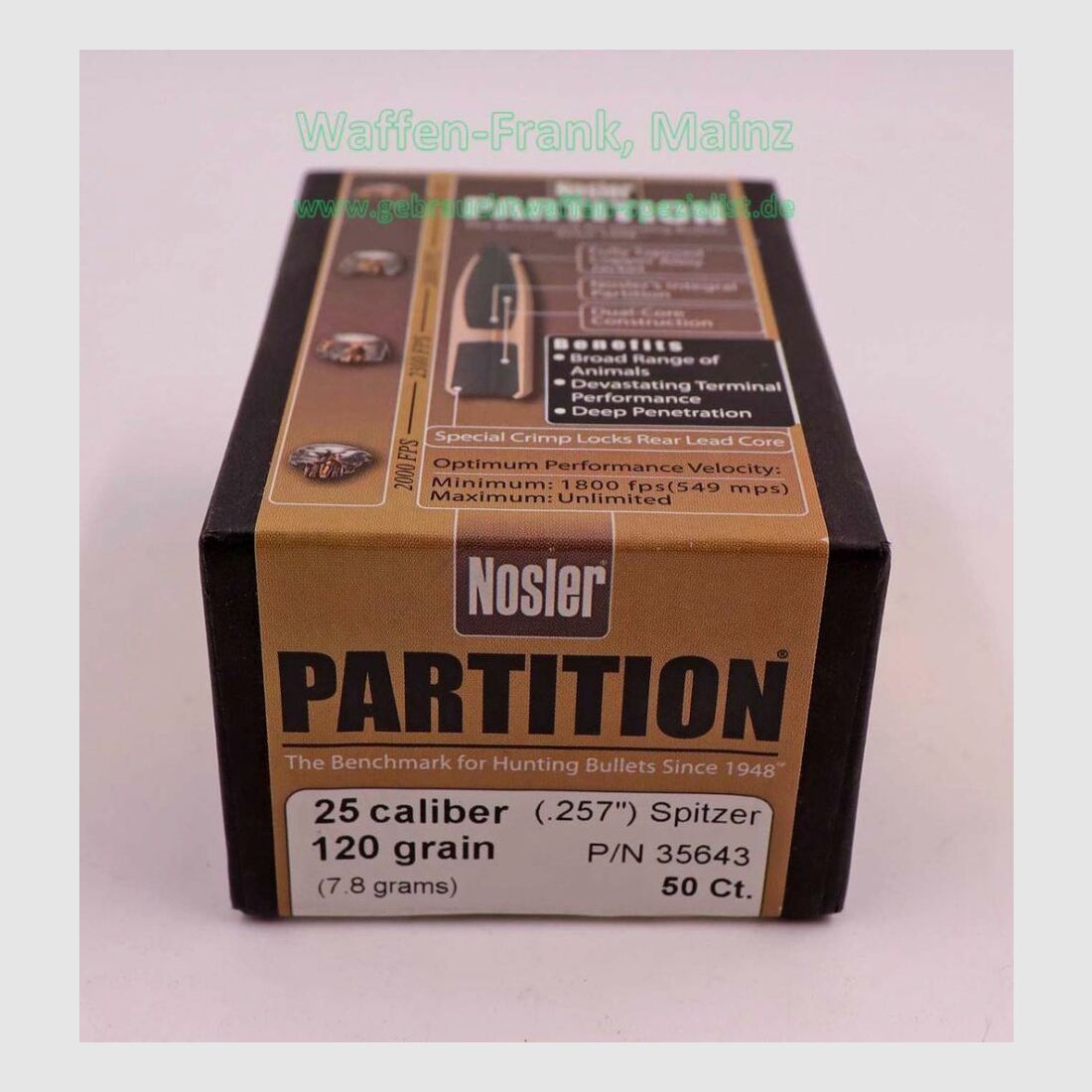 Balas de rifle Nosler .25 (.257)