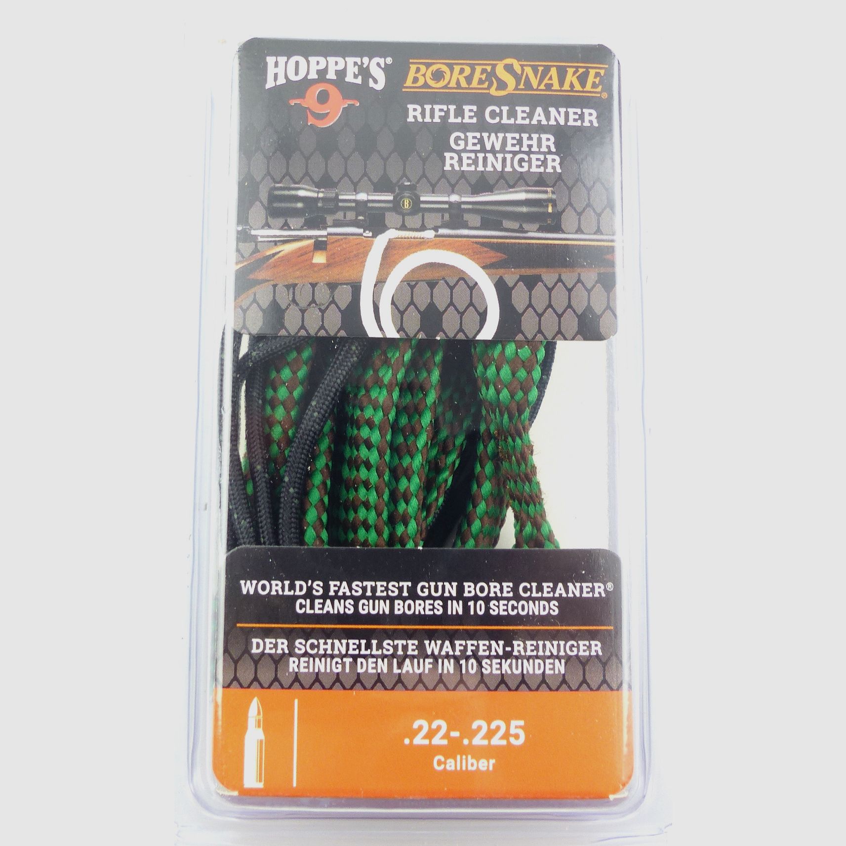 Limpiador de cañón Hoppe's BoreSnake para Cal. .22-.225