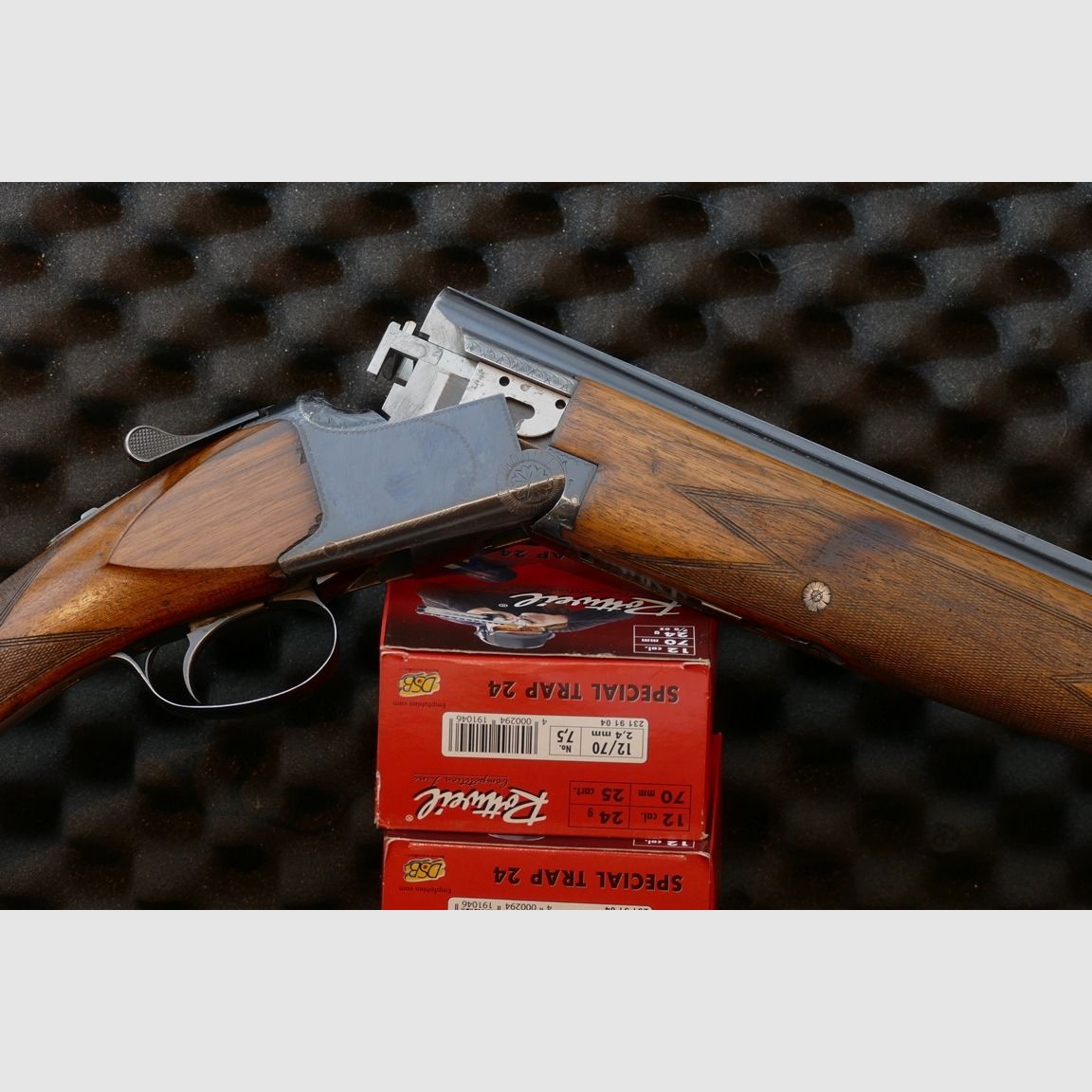 Browning / FN Superposed, Vorläufer der legendären B25, BJ1966 - handeingepasst – Special Trap - inkl. Original Dokumente passend zur Flinte