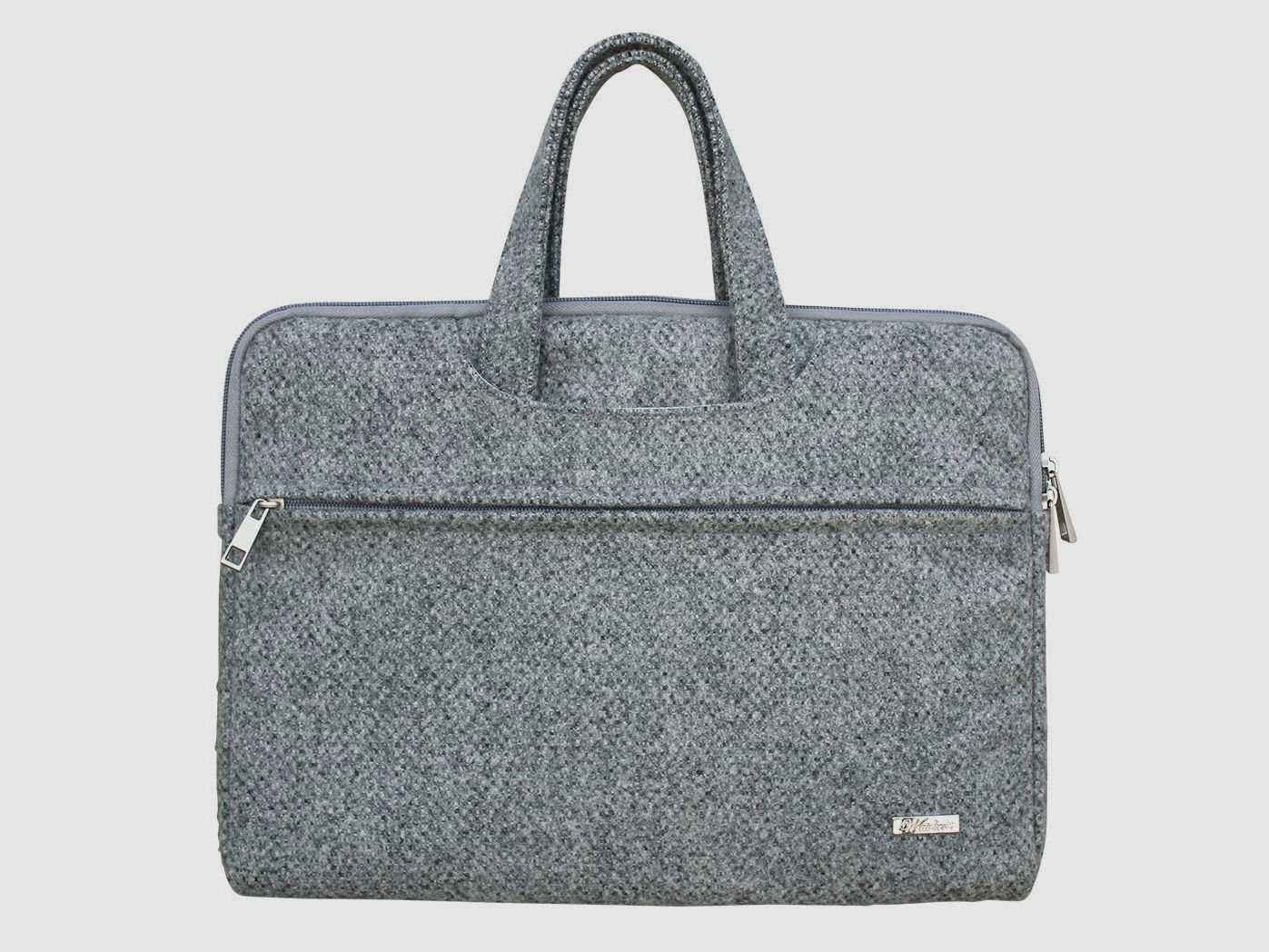 Borsa per laptop Gottlieb in grigio pietra