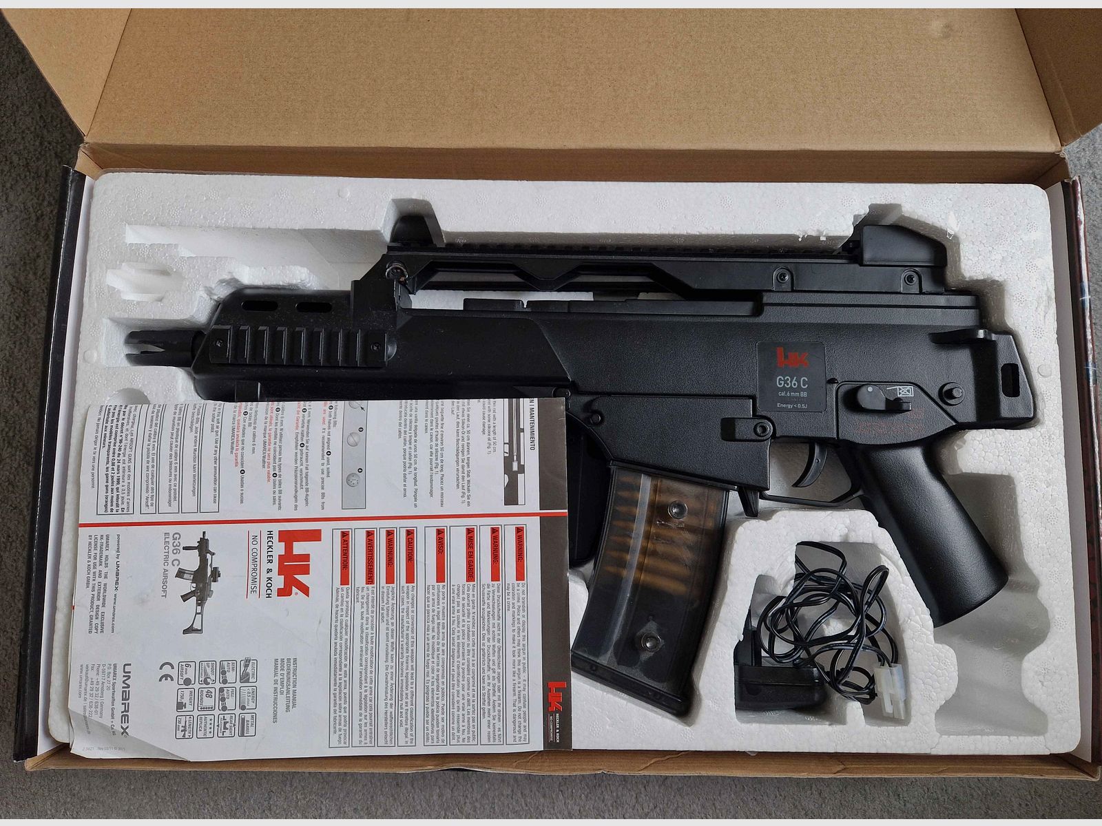 Airsoft / Softair Set – G36C AEG + Beretta 90Two – Einsteiger-Set, unter 0,5 Joule