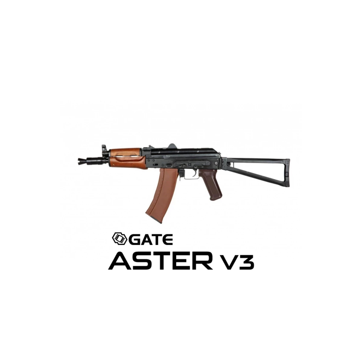 AKS-74UN Essential Steel Version with Gate Aster V3 free from 18 Black/Real Wood | E&L