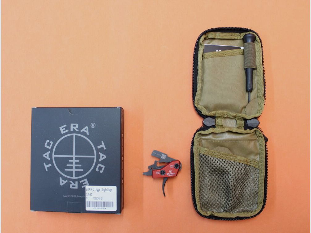 ERATAC AR-15 Umschaltbarer Sportabzug ERATAC Trigger Curved Single Stage (10/ 15 N) , z.B. Aim15/ OA-15