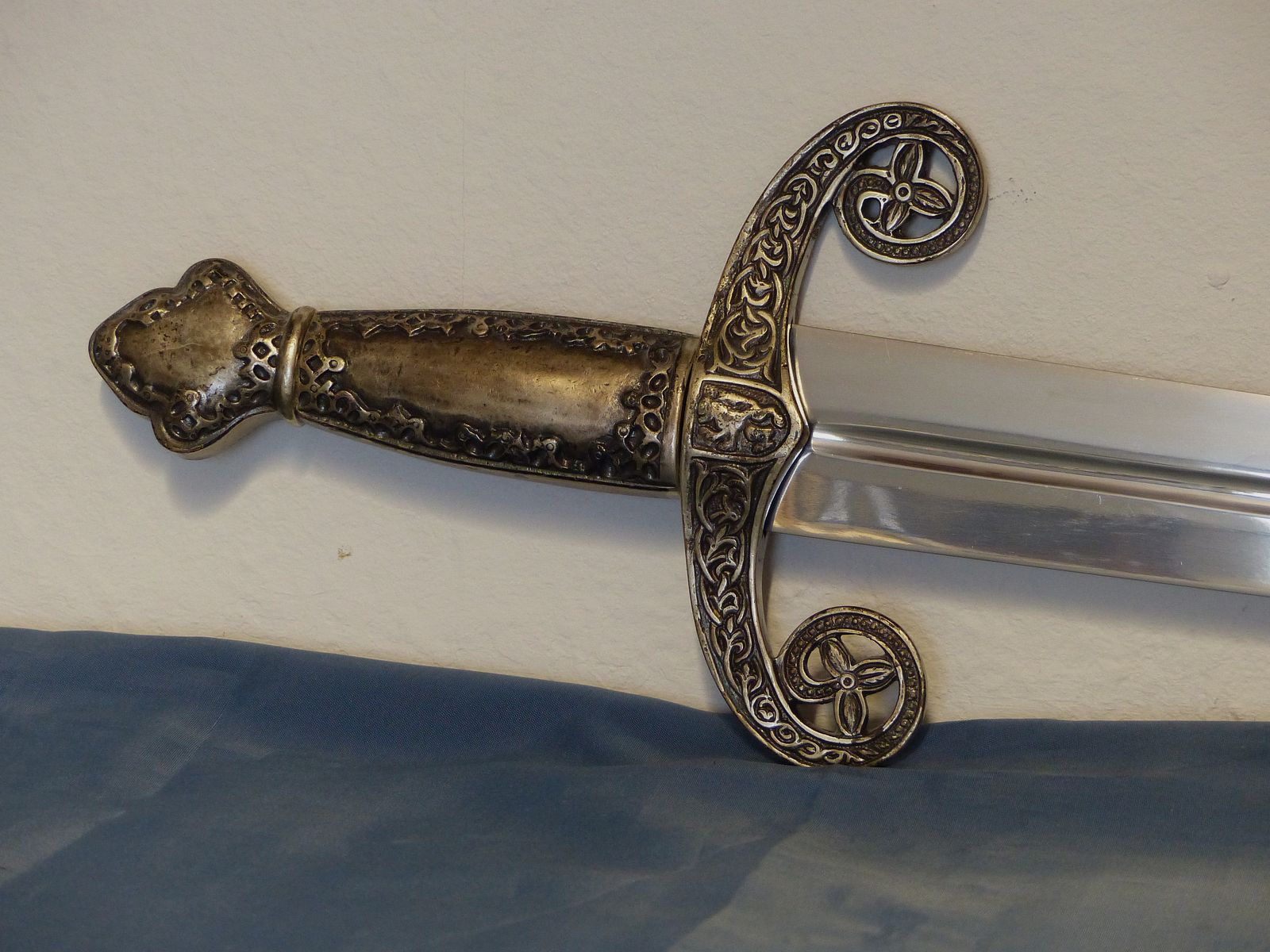 Sword cutting weapon replica Toledo probably from Spain decoration