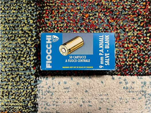 9mm PAK Fiocchi blank cartridges - collector