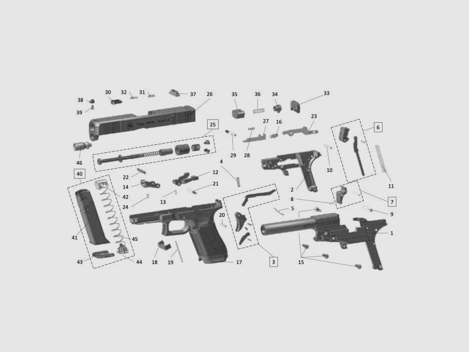 Ersatzteil Umarex Ref. 311.200.15 Rückholfeder Glock 17 GEN5 Gas