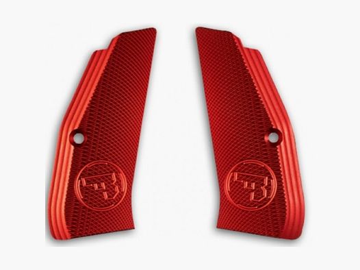 Plaques de poignée CZ TS & SP-01 aluminium rouge 1 paire longue