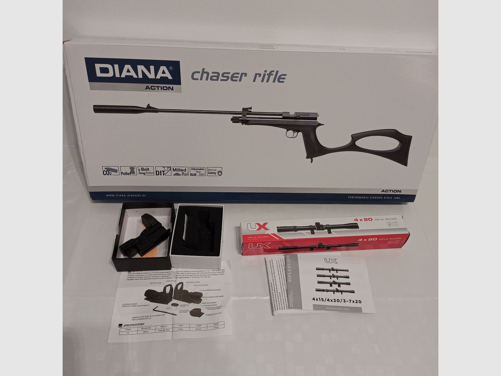 *RESERVIERT* Diana Chaser Rifle Set mit viel Zubehör 