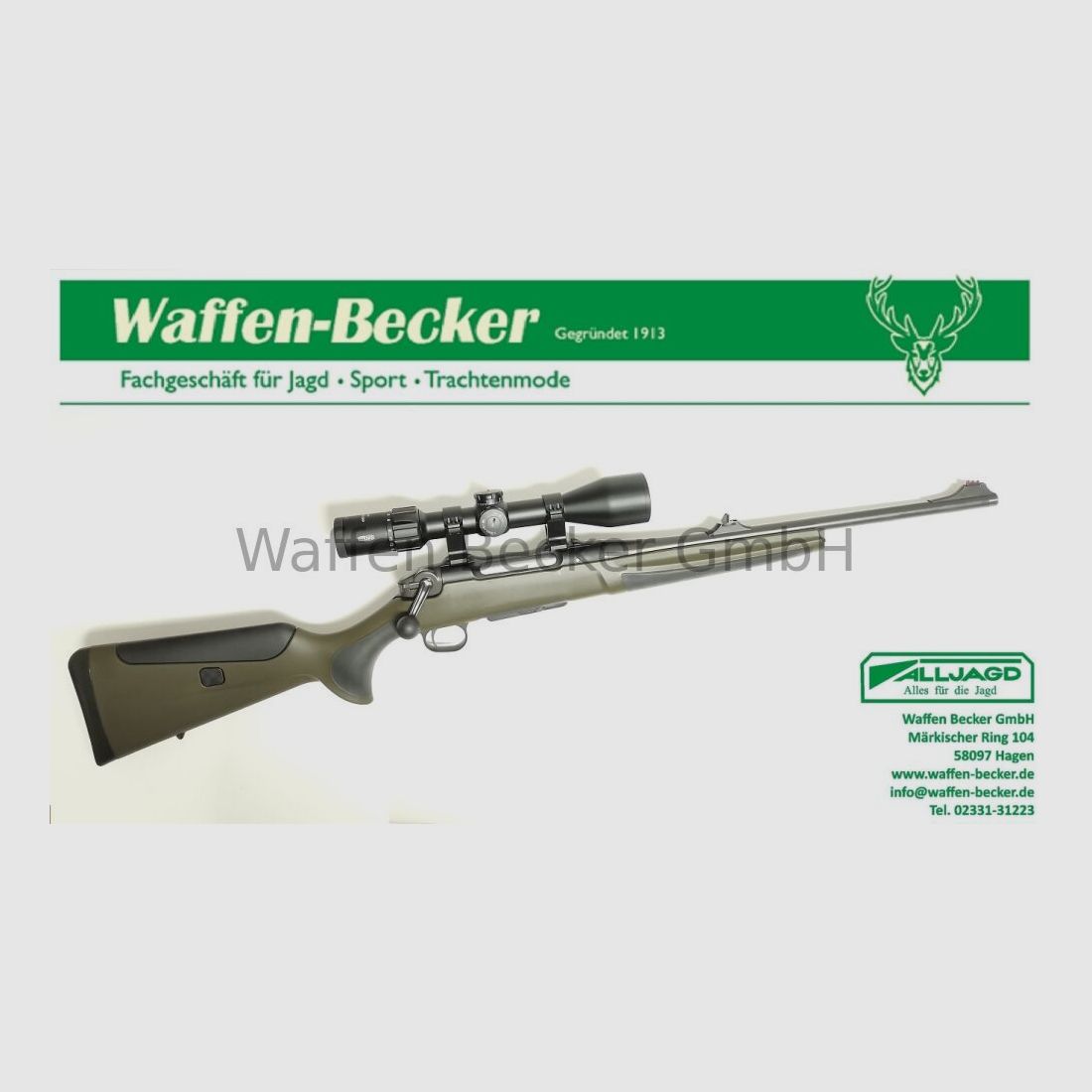 Haenel NXT Geradezugrepetierer Kal. 308Win. Composite, grün + Meopta MeoSport 3-15x50 RD SFP