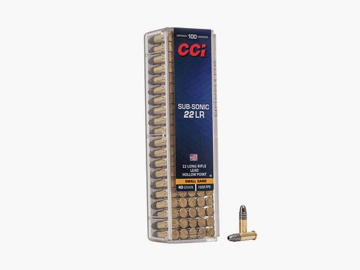 .22 LR CCI SUBSONIC HP 40gr x100
