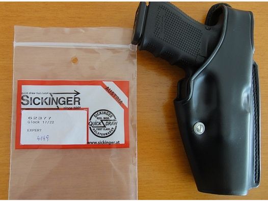 Funda Sickinger Sickinger EXPERT negra para pistola SL Glock 17/22