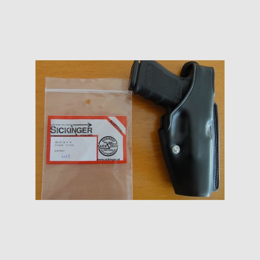 Holster EXPERT Sickinger Sickinger noir pour pistolet SL Glock 17/22