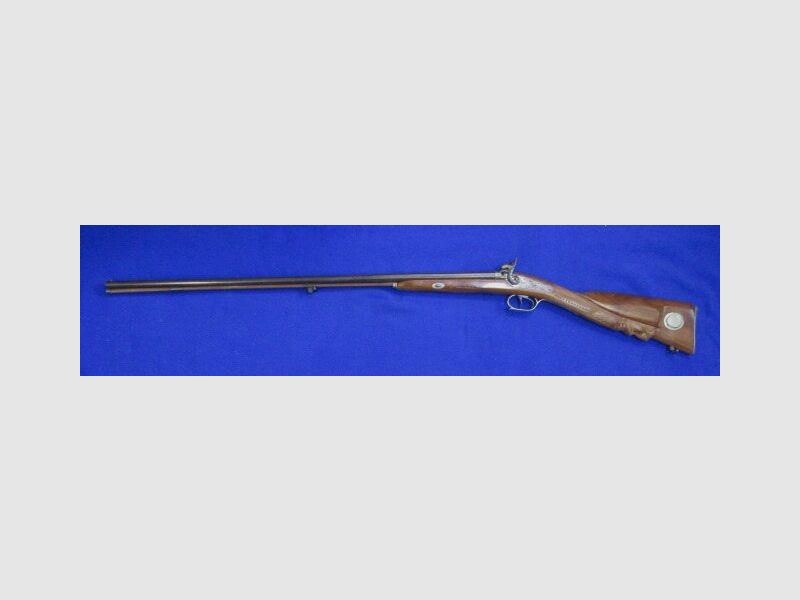 Percussion double-barrel shotgun with damask barrels .36 DF