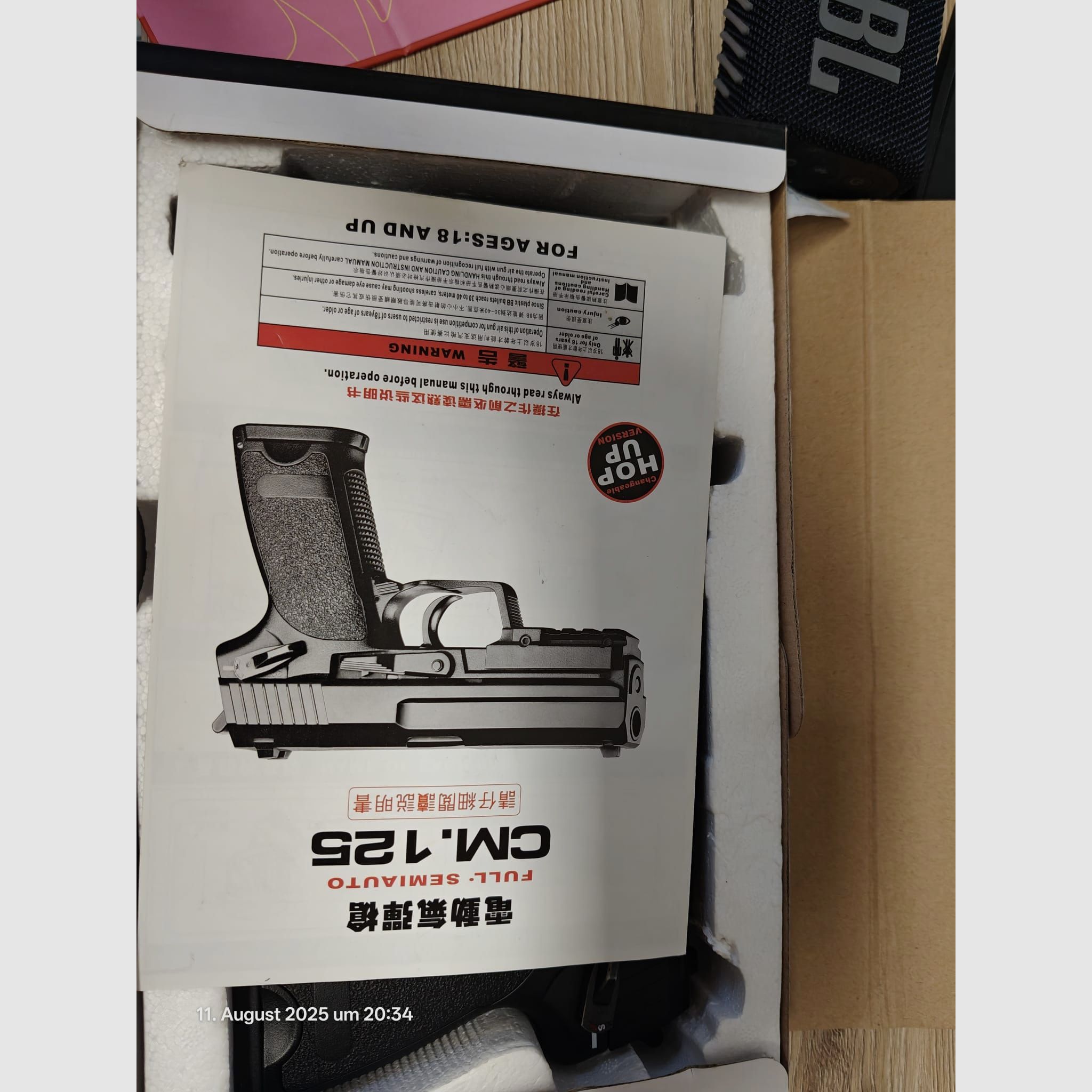 Pistola Airsoft AEP Cyma CM125, come nuova