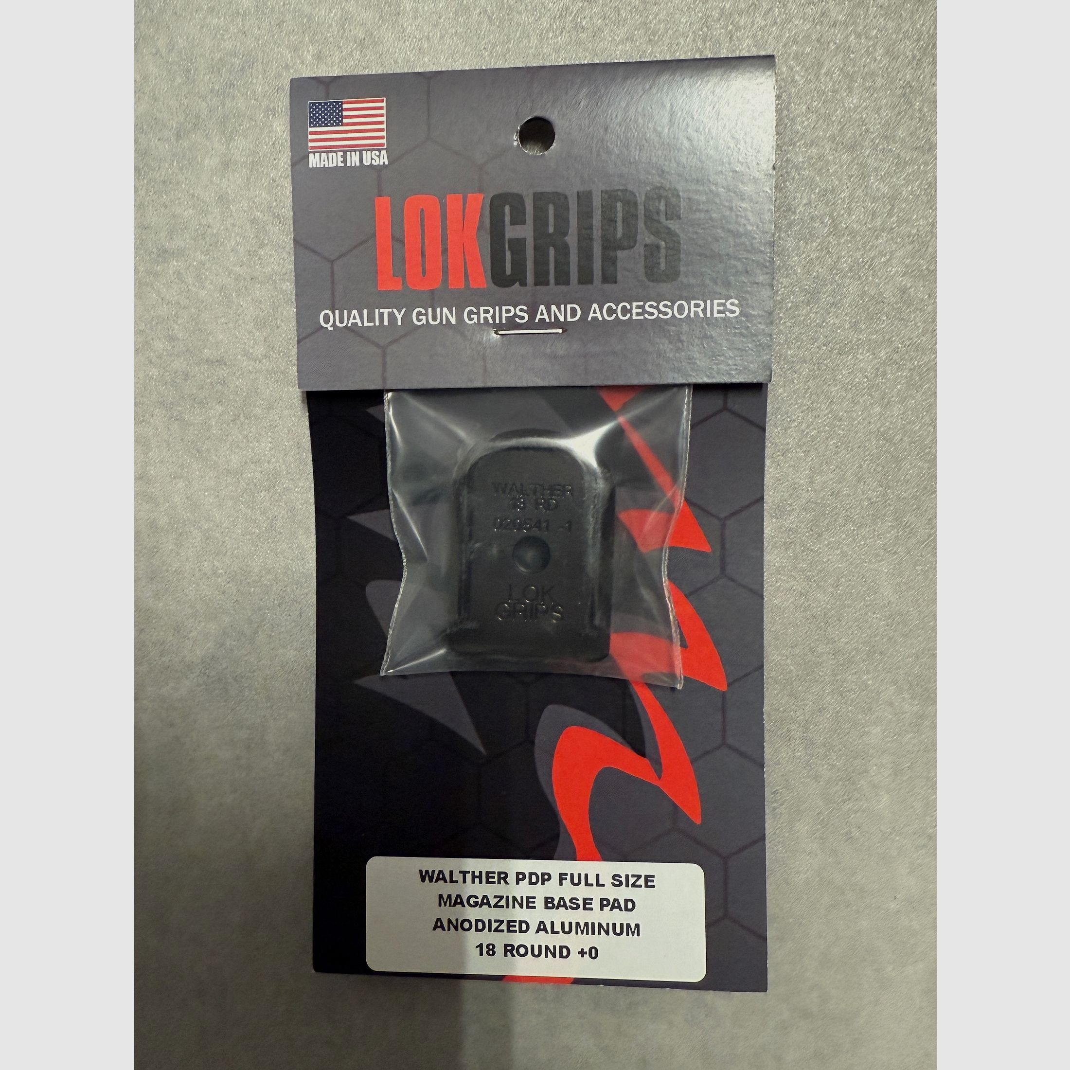 NEW 6x Lok Grips Magazine Base made of aluminum for Walther PDP Full Size Magazine