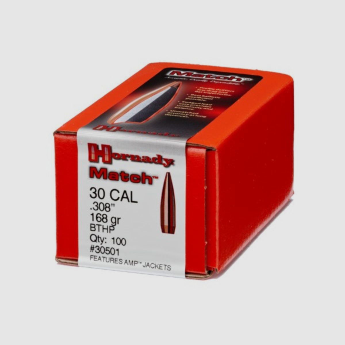 Hornady Match BTHP Geschosse .30/.308 178gr 100 Stk, Bild 3 von 4