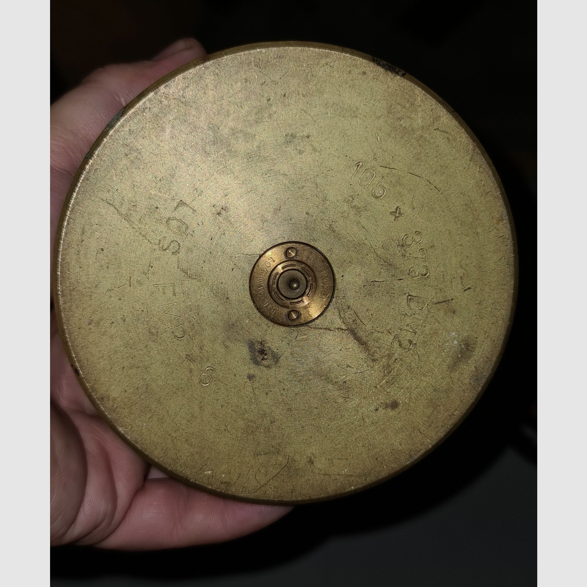 GESCHOSS PANZER FLAK ARTILLERIE 105 x375 DM2 ENTMILITARISIERT / ! BESCHREIBUNG LESEN !