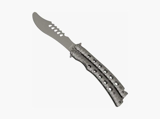 Haller Butterfly Trainingsmesser Rough Grey Balisong stumpf