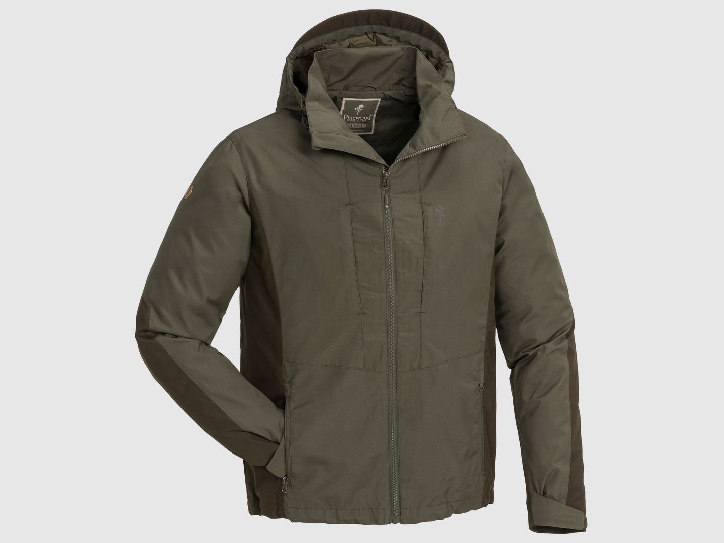 Pinewood Tiveden TC Jacke Dunkeloliv/Wildlederbraun S