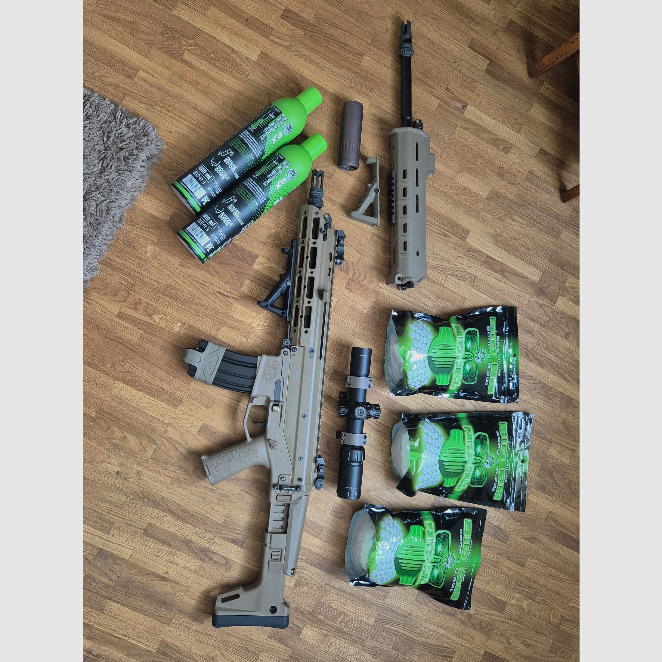 WE MSK Masada Open Bolt GBB in Tan