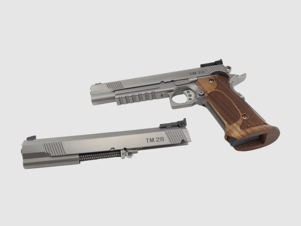 STP TM 28 6.0 mit Nill Match-German-Master Griff und TM 6.0 Wechselsystem 9mm Luger und BOMAR Visierung