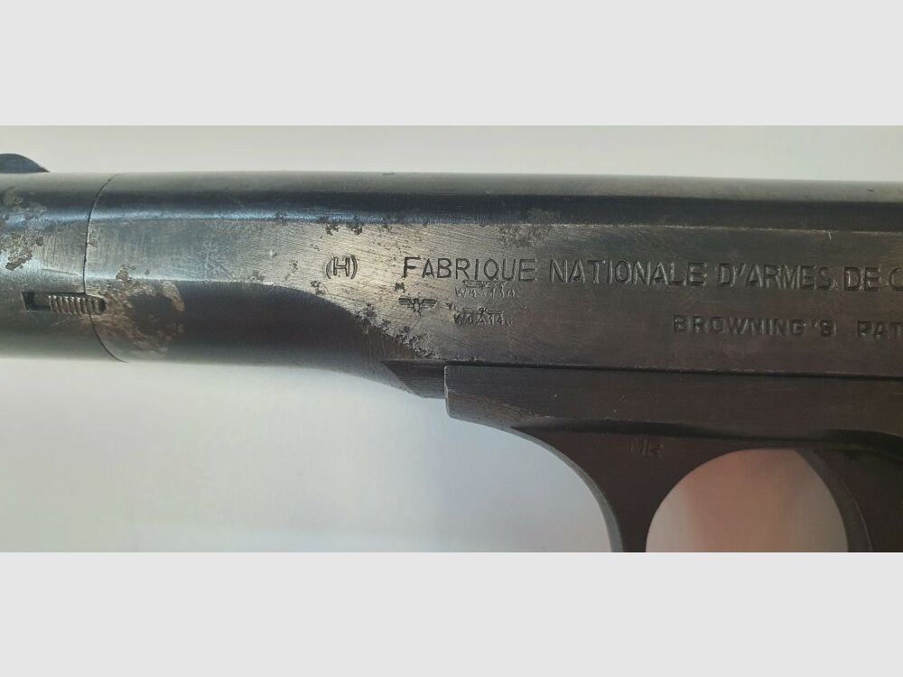 FABRIQUE NATIONALE D'ARMES DE GUERRE HERSTAL BELGIQUE! Przedmiot kolekcjonerski! Pistolet samopowtarzalny FN - 7.65mm Browning - Broń trofealna, zdjęcie 5 z 10
