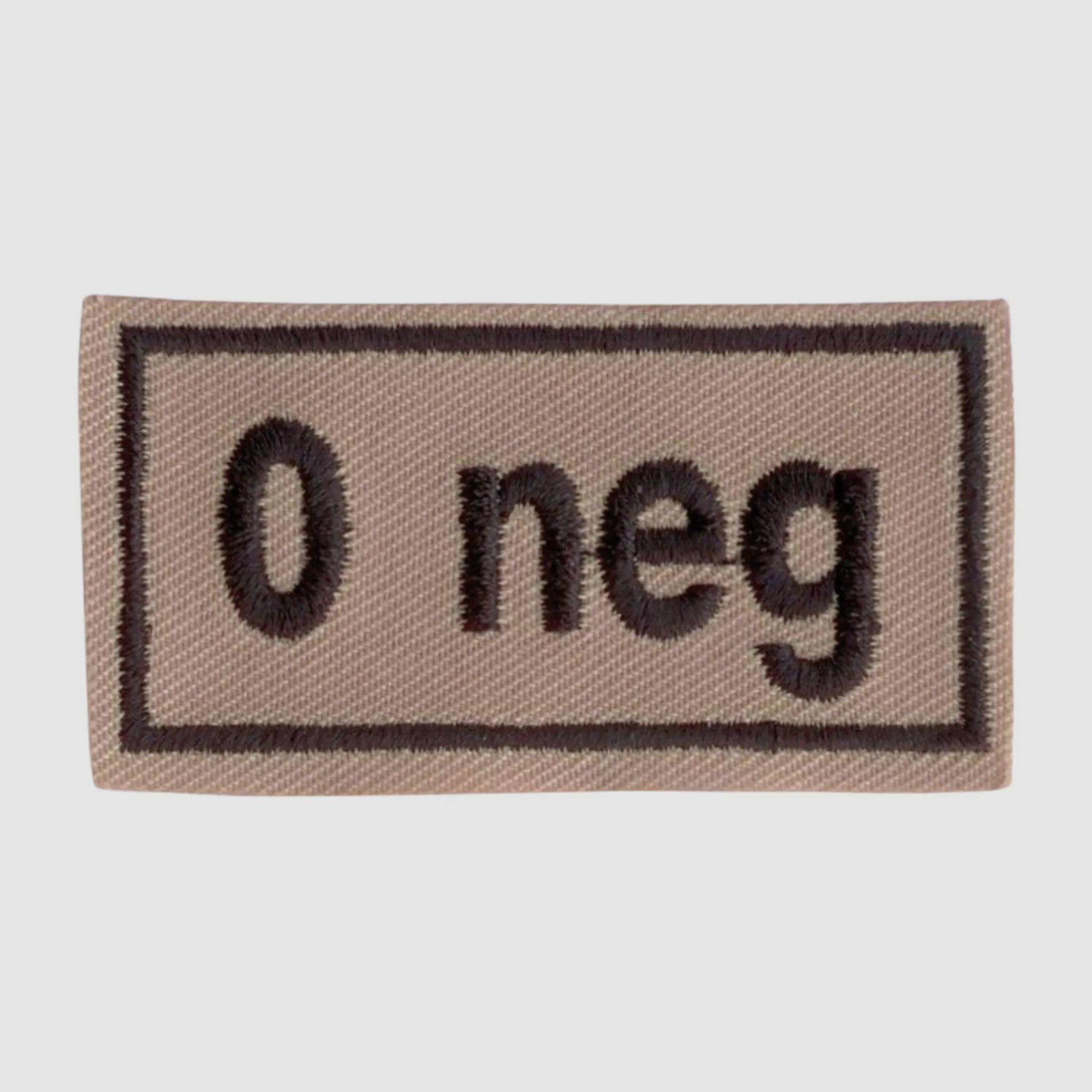 Unbekannt Abzeichen Bloodpatch 0 neg khaki
