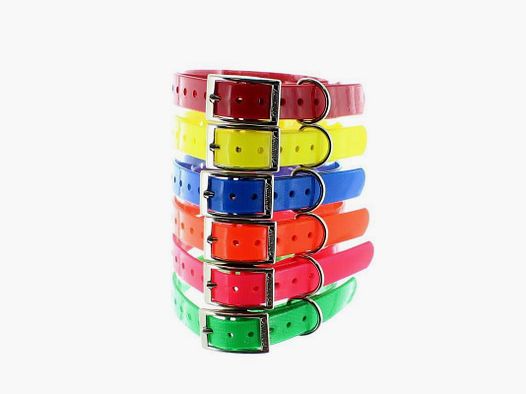DOPPELSCHLAUFEN-HALSBAND POLYURETHAN GELB 1.9X0.25X45CM