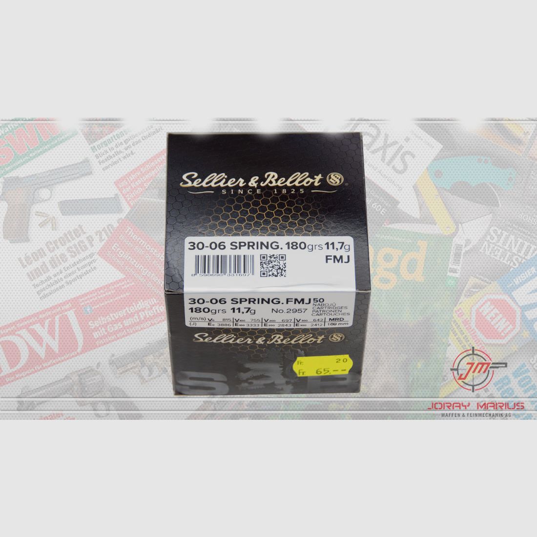 .30-06 Sprg. S&B 180gr 11.7g FMJ