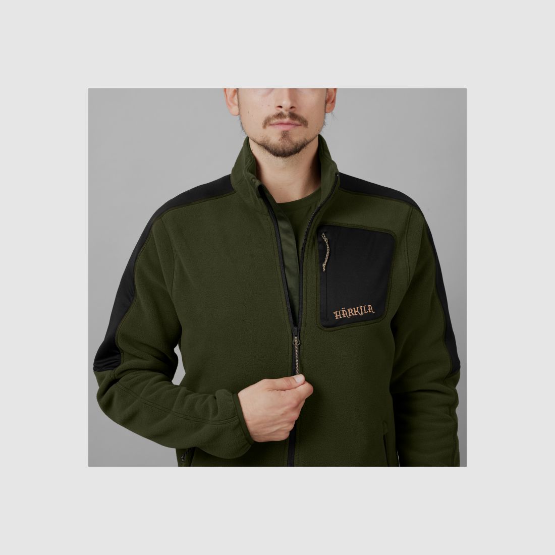Härkila Herren Fleecejacke Venjan Duffel green/black