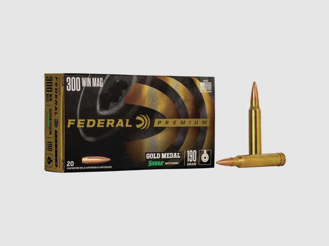 Federal .300 Win Mag Gold Medal 190 gr, image 1 sur 4