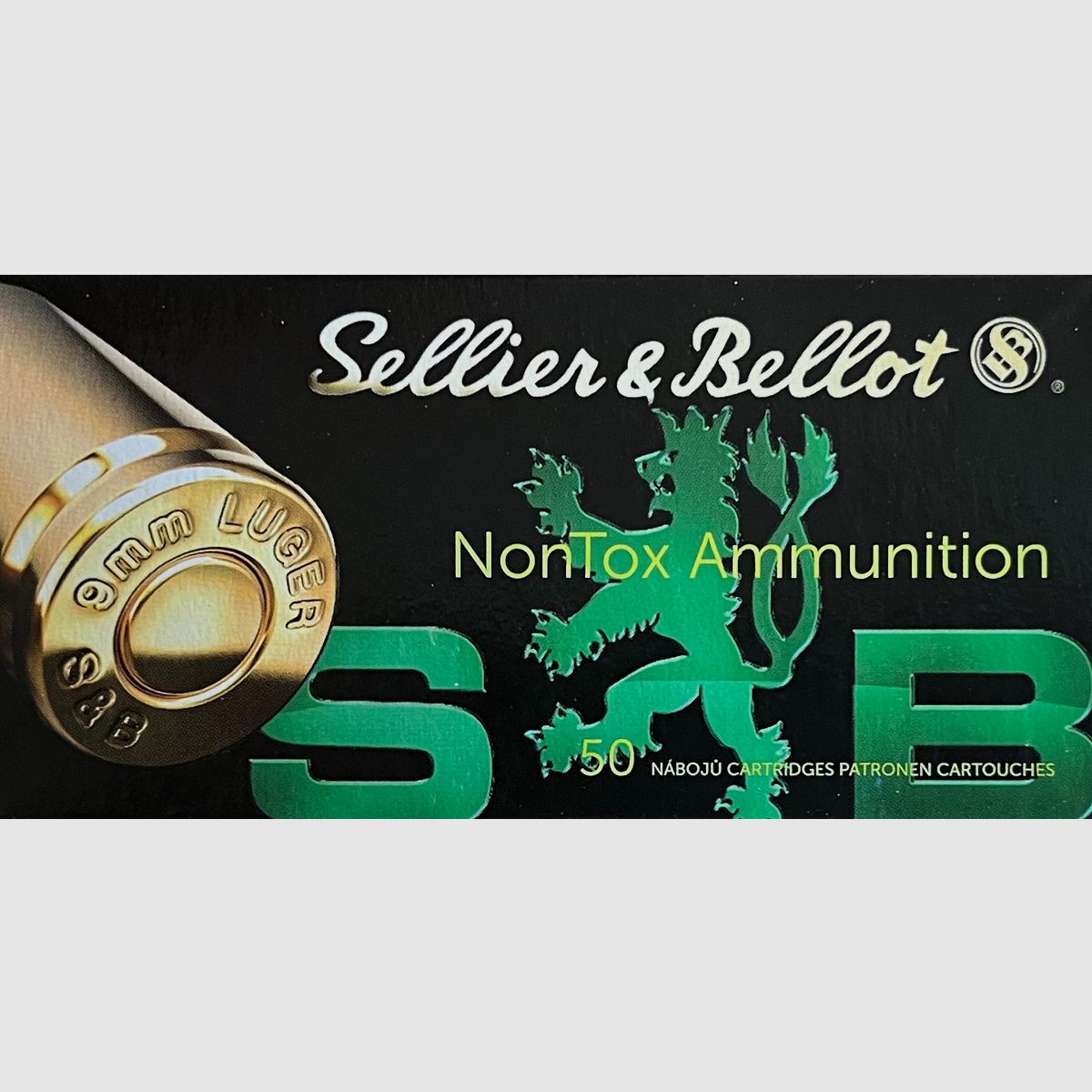 Sellier & Bellot 9mm luger TFMJ 124grs NONTOX - 50 Schuss