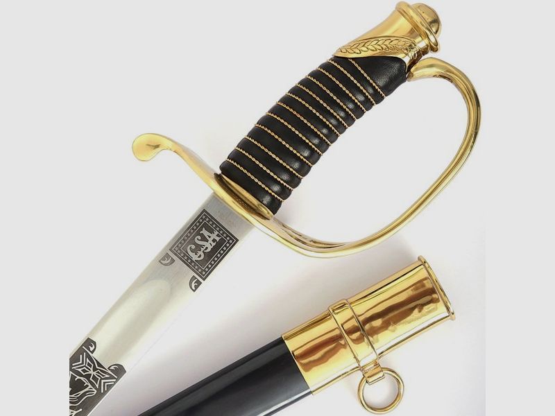 Officers' cavalry sabers C.S.A. with scabbard for collectors and enthusiasts
