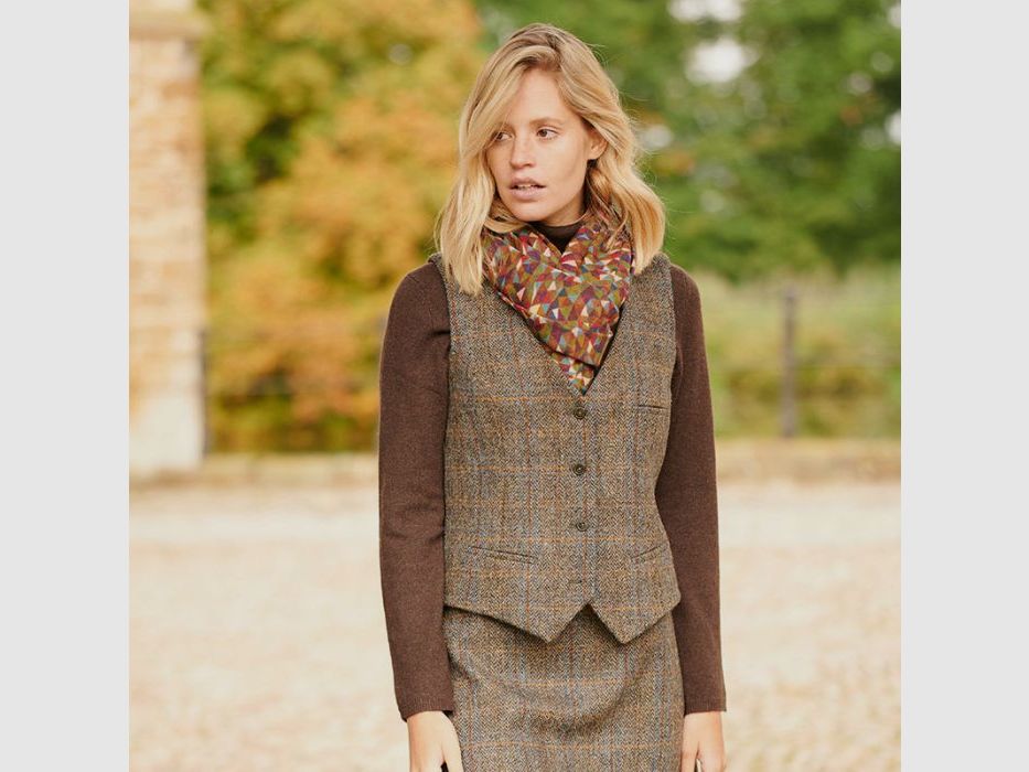 Wellington D-Gilet Lea Tweed | evergreen, image 1 sur 2