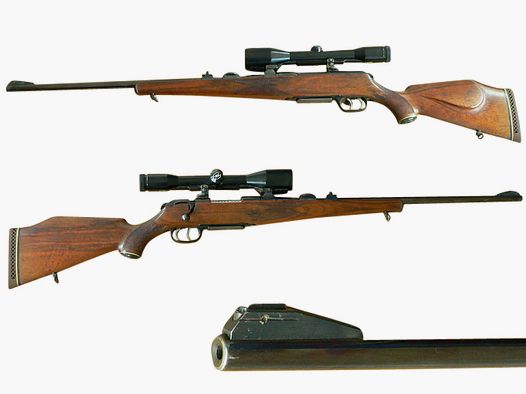 Carabine répétitrice Krico, cal. 5,6x57, avec lunette de visée