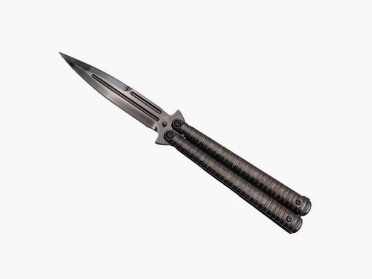 VLINDERMES THIRD TITAN ZWART 12CM INOX