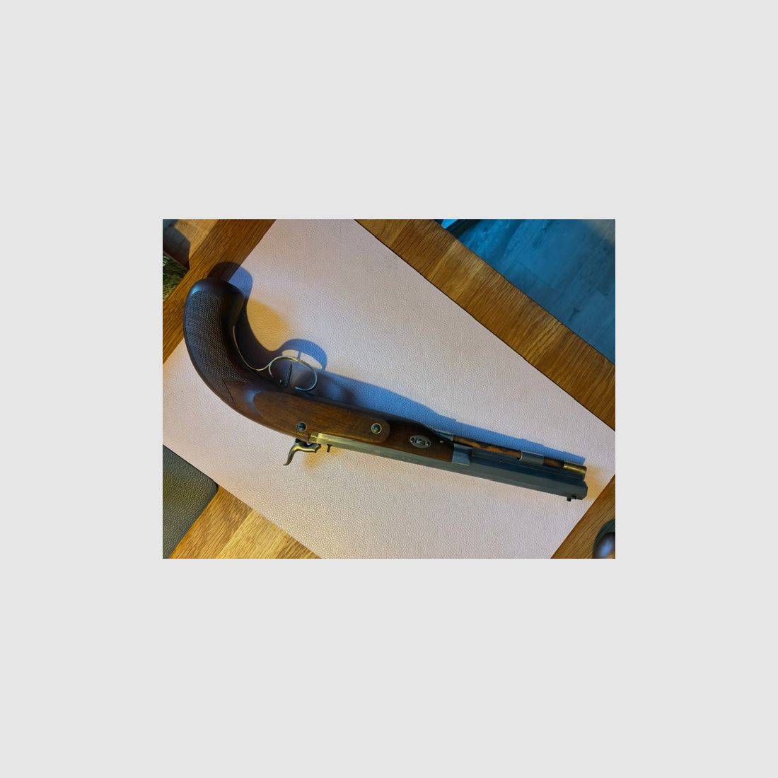 Percussion muzzleloader pistol Pedersoli Charles Moore Target caliber 45 (P18) from estate, image 1 of 6