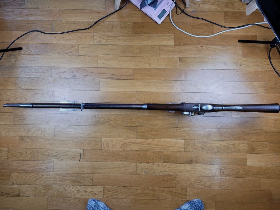 Seltenes Fusil 1822 mit Steinschloss – Grenadierwaffe – Königliche Manufaktur von Mutzig – gebaut 1825 – nie auf Perkussion umgebaut – TBE ++, Bild 22 von 39