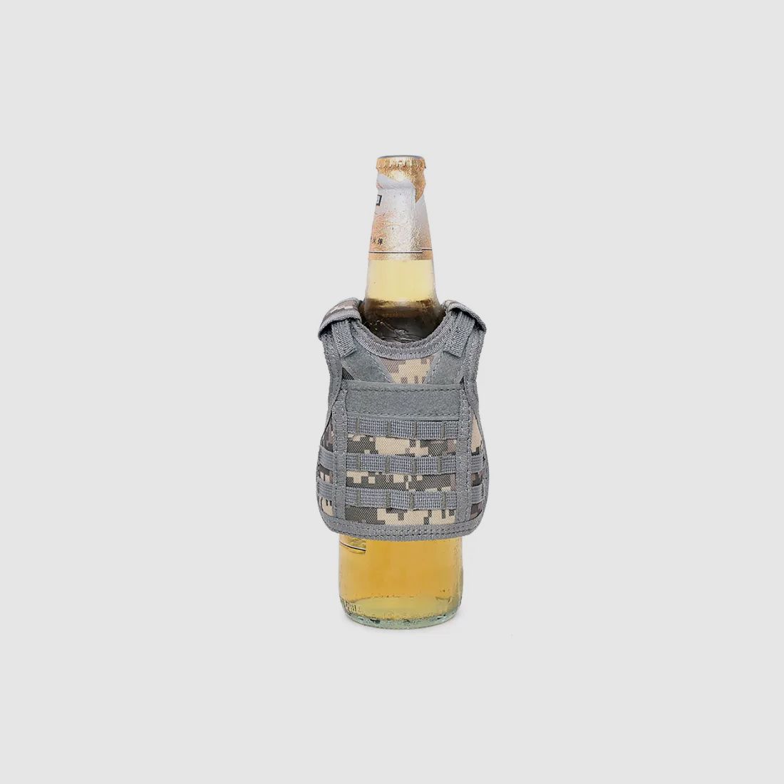 Mini Schutzweste für Bierflasche / Weinflasche / Thermosflasche - Digital-ACU