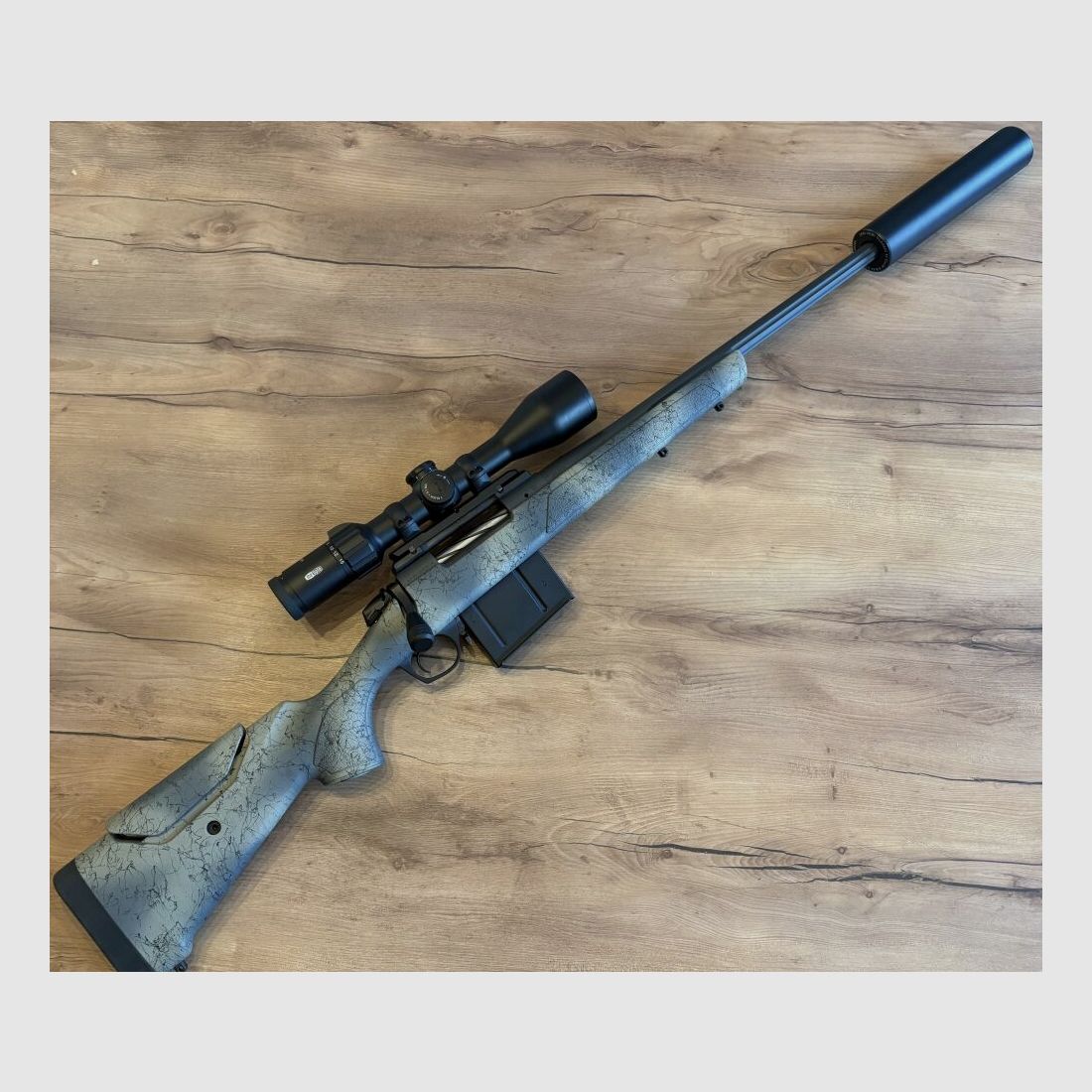 Bergara B14 inkl. Meopta 3-15x50, Dentler--Montage, Jaki Schalldämpfer 7mmPRC