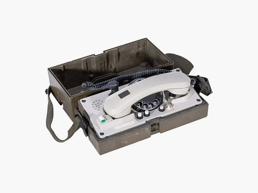 Bundeswehr Originale Telefono da Campo BW Krone WF in Valigia Usato