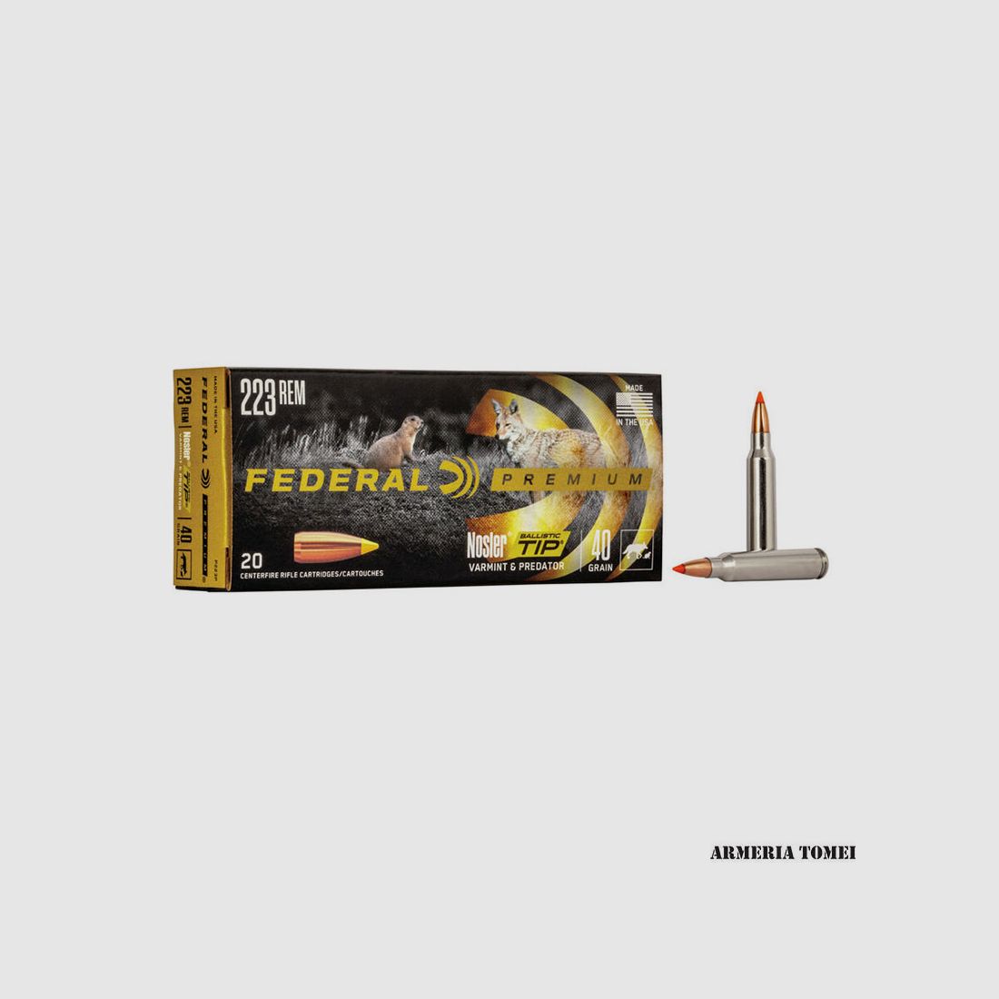 FEDERAL – 223 REM 40GR PREMIUM NOSLER BALLISTIC TIP
