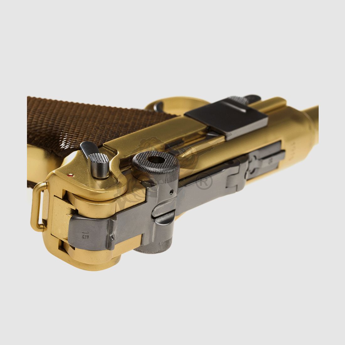 WE P08 Vollmetall GBB Gold -F-