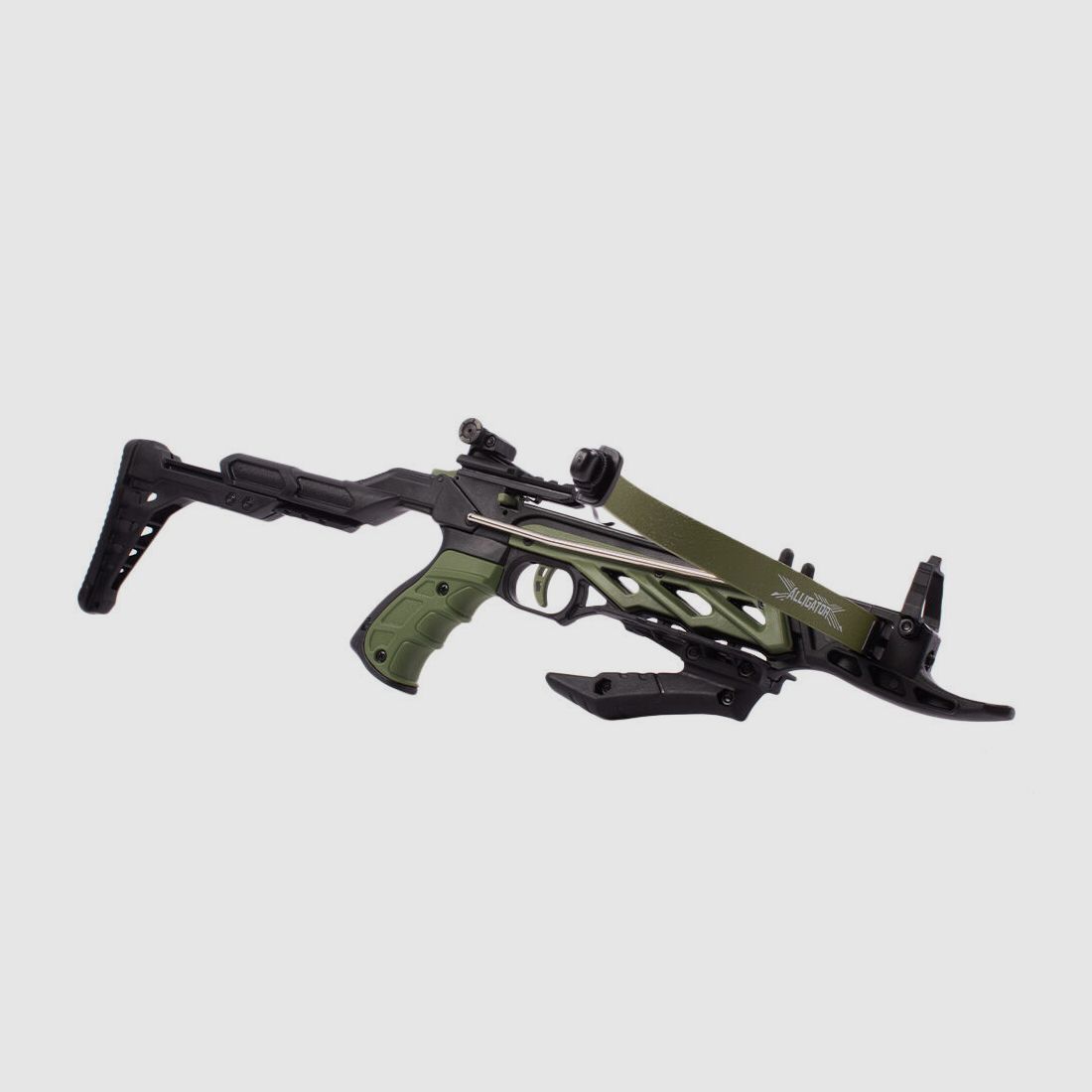 Man Kung Alligator 2 Pistolenarmbrust 80 lbs Dual Tone Oliv