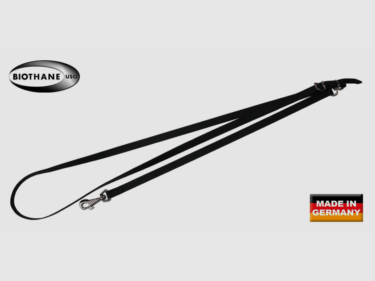 AKAH Biothane Umhngeleine schwarz